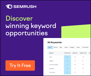 semrush keyword search web tool