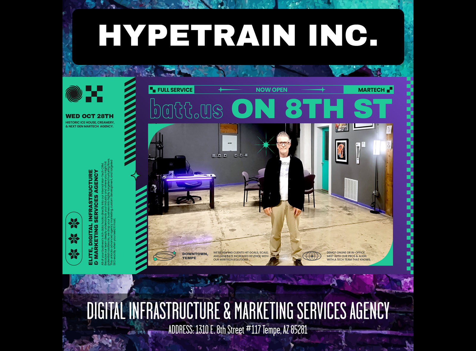 founder and art director Travis Batt at Batt Marketing Agency, Tempe AZ