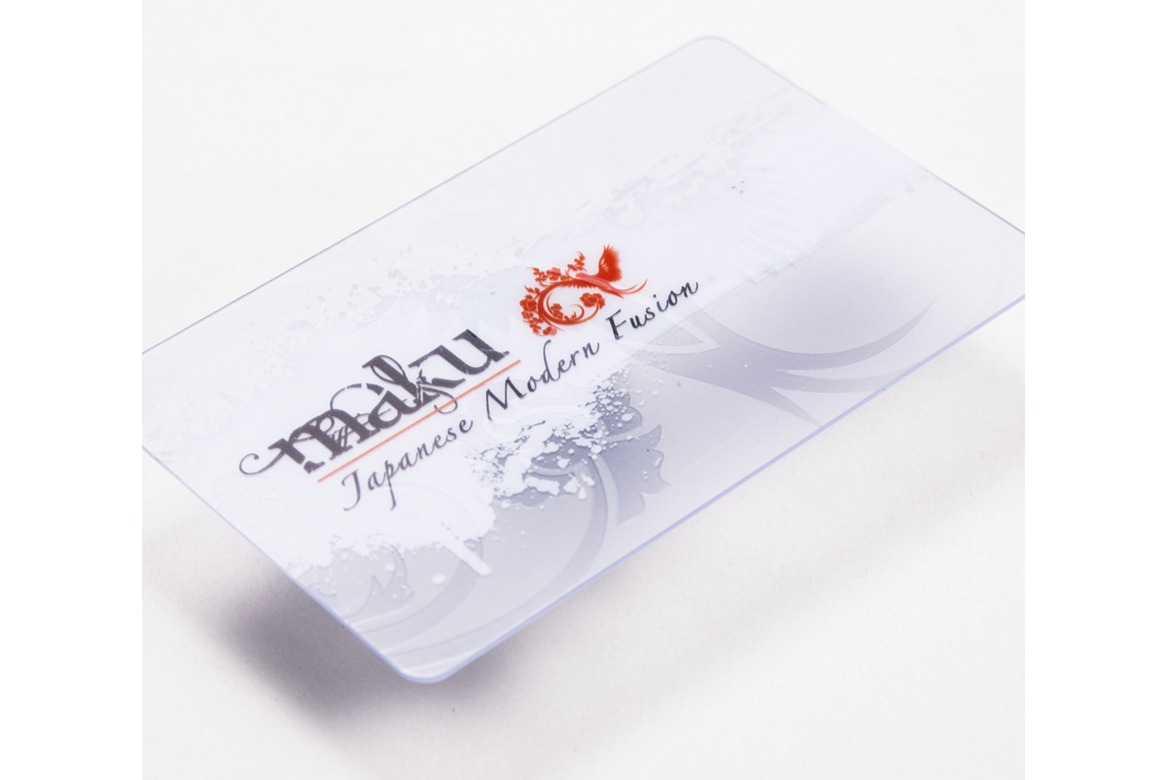 Frosted Pearl Plastic Business Card