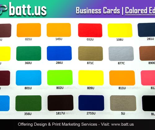 batt.us Marketing Agency Silk Cards Colored Edge Swatch Choices